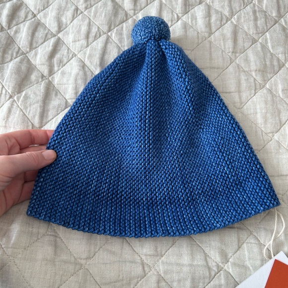 Misha and puff merino garter hat blueberry - Picture 6 of 8